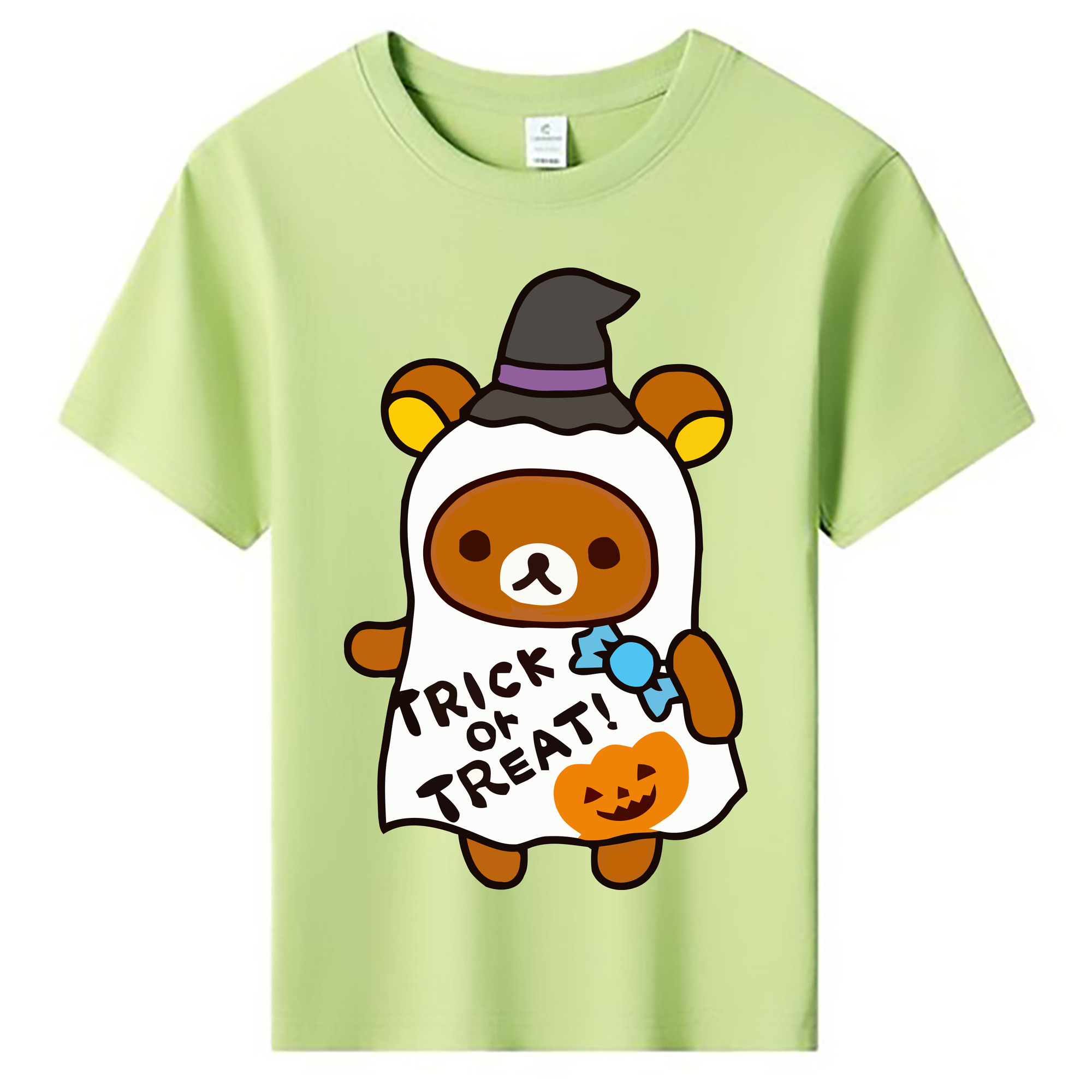 （画像用） リラックマ リラックマ キイロイトリ Rilakkuma Korilakkuma Kiiroitori 綿100％キッズTシャツ（フロントプリント）